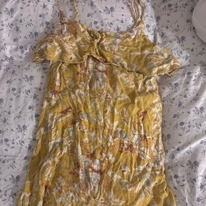 ROXY floral mini dress yellow